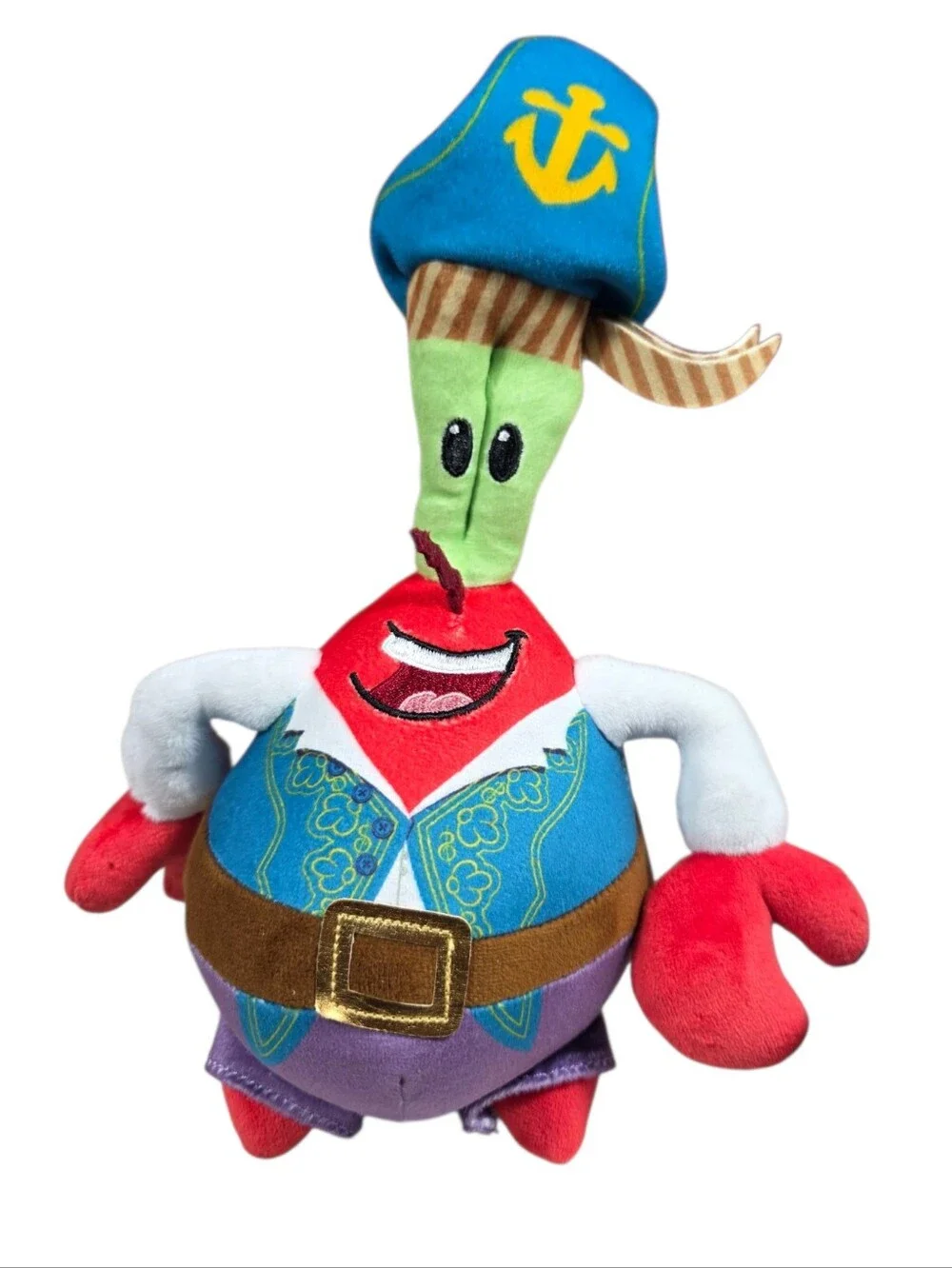 SpongeBob SquarePants Mr. Krabs Pirate Plush - Red, Blue, Purple